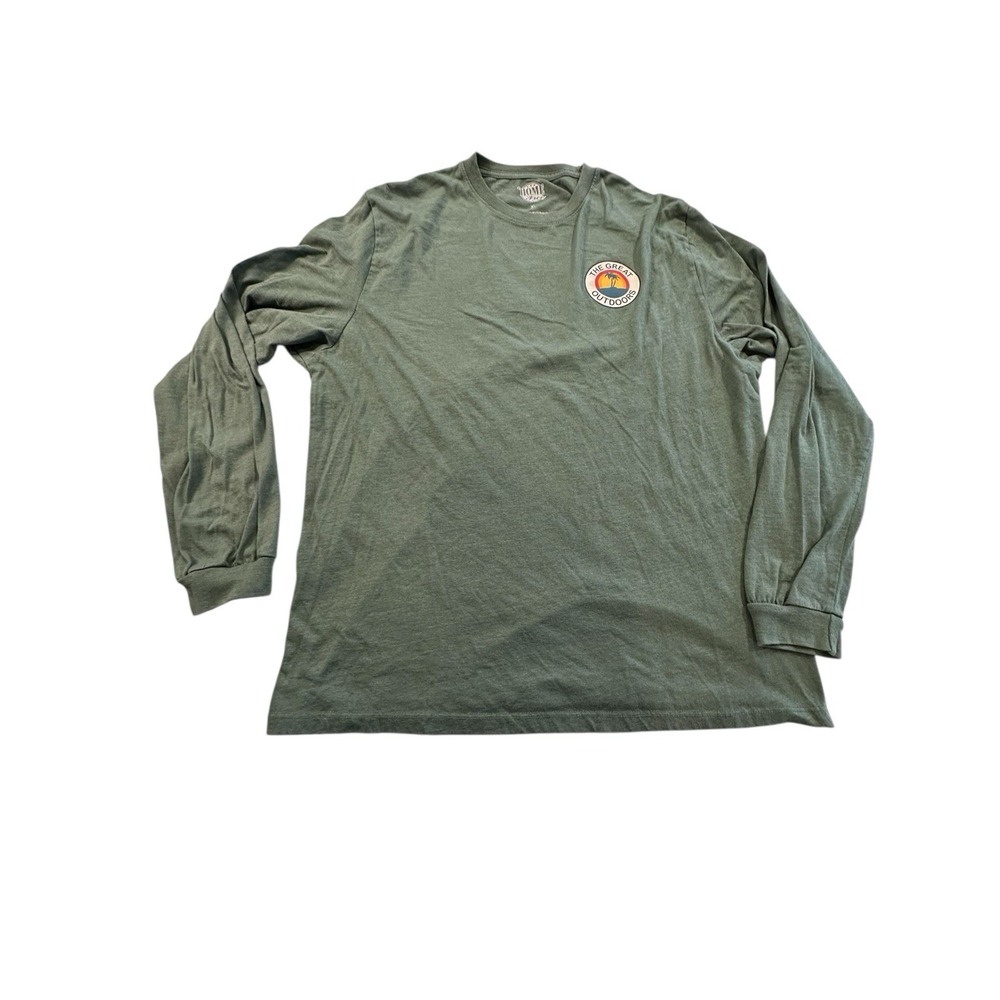 HOME FREE T-Shirt Mens Long Sleeve‎ Size XL Florida Green Crew Neck EUC